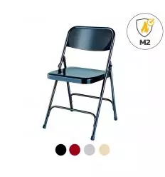 Chaise salle des fêtes pliante en acier