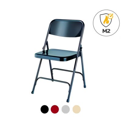 Chaise salle des fêtes pliante en acier