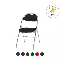 Chaise pliante de réunion en tissu
