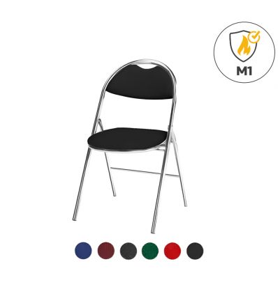 Chaise de collectivité en tissu gris