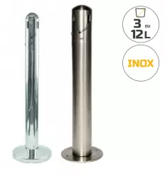 Cendrier sur pied inox