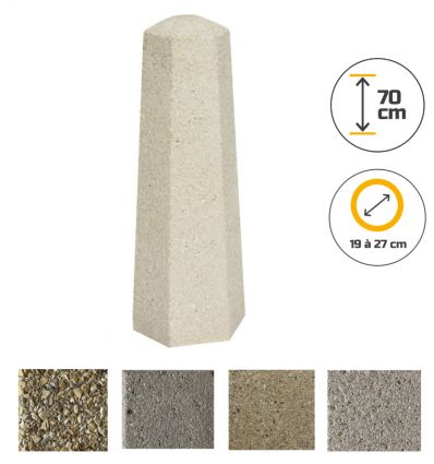 Borne hexagonale en béton tous coloris