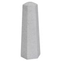 Photo : Borne Anti-stationnement Hexagonale en Béton Gris sablé - Sans