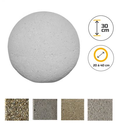 Borne sphère anti-stationnement en béton tout coloris