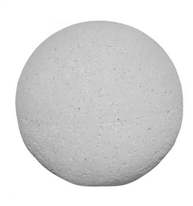 Borne sphère anti-stationnement en béton gris sablé