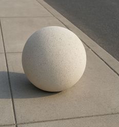 Borne sphère anti-stationnement en béton parking