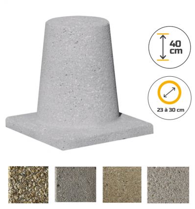Borne anti-stationnement en béton tous coloris