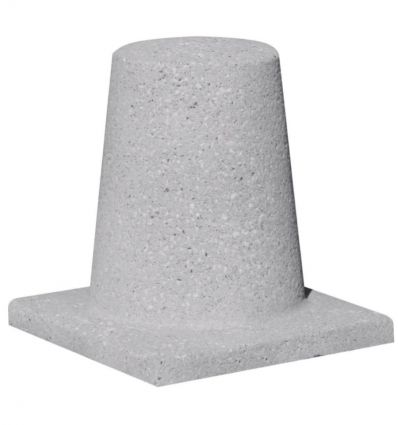 xBorne anti-stationnement en béton gris sablé