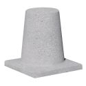 Photo : Borne Cylindrique Anti-stationnement en Béton Gris sablé - Sans