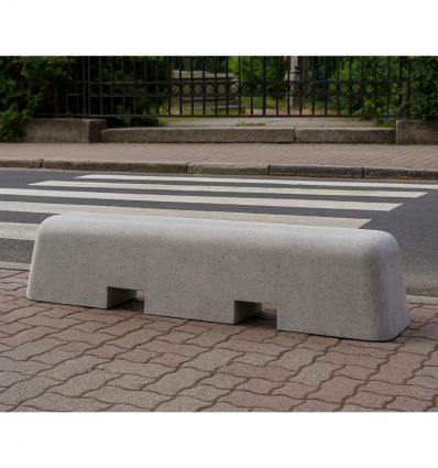 Borne anti stationnement béton gris sablé avec fourreau