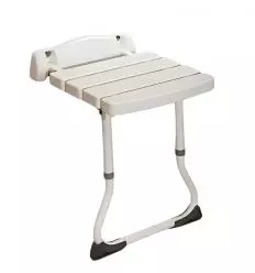 Siège de douche escamotable avec bequille