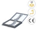 Photo : Lanterneau de désenfumage ouverture électrique pour rénovation 110 x 110 cm - Acier brut - PCA 10 mm
