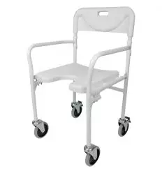 Chaise de Douche Pliable à Roulettes