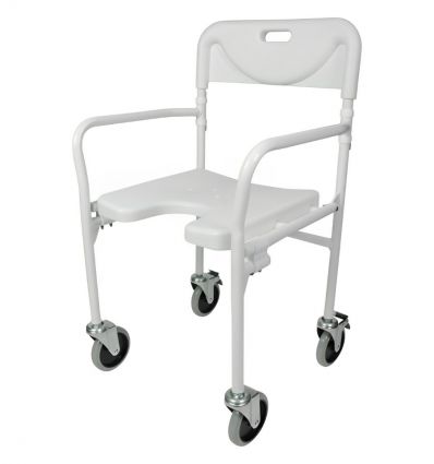 Chaise de Douche Pliable à Roulettes