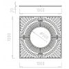 Dimensions Grille d'Arbre en Fonte Carré Éco 