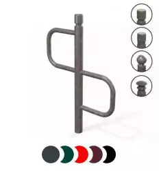 Poteau attache vélo pommeaux décoratifs