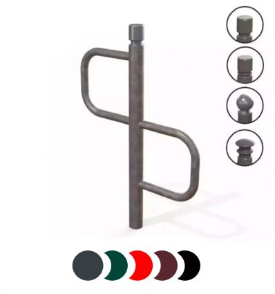 Support vélo pommeau 1 gorge bleu gentiane RAL 5010