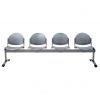Siège sur poutre assise métal 4 places