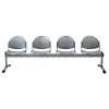 Siège sur poutre assise métal 4 places