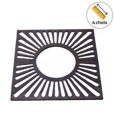 Grille d'arbre fonte carré