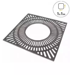 Grille d'arbre en fonte carré éco