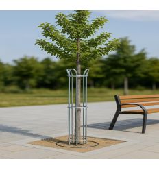 Corset pour arbre mis en situation