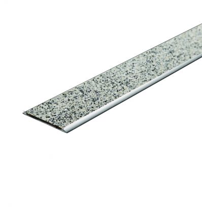 Nez de marche antidérapant granulats de marbre coloris gris tente plat 39 ou 59 mm