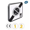 Photo : B50e - Panneau fin de stationnement durée limitée 350 x 350 mm  (2 rails au dos) - Classe 1 (T1) - Dos brut