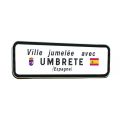 Photo : Panneau Ville Jumelée 1300 x 400 mm