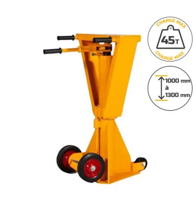 Béquille de sécurité stabilisatrice pour remorque