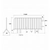 Barrière Vauban 2 mètres dimensions