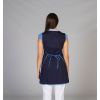 Tablier chasuble femme de ménage bleu marine - vue de dos