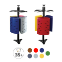 Photo : Poubelle extérieur pour tri sélectif en acier 3 ou 4 flux Trois flux