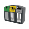 Poubelle de tri sélectif extérieure avec supports de sac