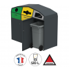 Conteneur de tri selectif 3 compartiments ouvert