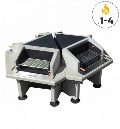 Barbecue collectif 1 à 4 foyers