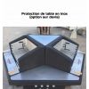 Barbecue collectif 3 foyers avec protection de table en inox