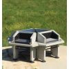Barbecue collectif 4 foyers pour aire d'autoroute