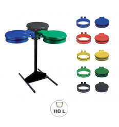  Support sac poubelle sur pied 3 flux