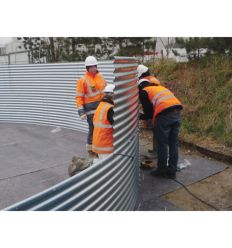 Zoom viroles citerne incendie acier 30m3