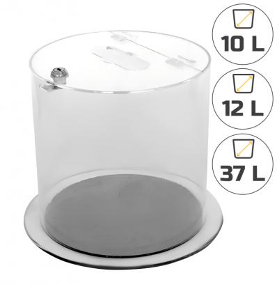 Collecteur de piles usagées transparent