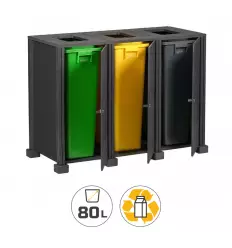 Station de tri en briques alimentaires recyclées 2 ou 3 flux