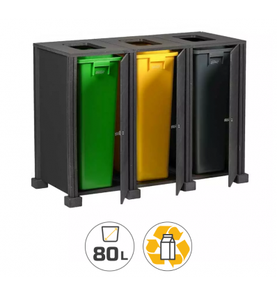 Point de collecte en briques alimentaires recyclees 2 ou 3 flux