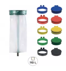 Support sac poubelle sur pied à sceller