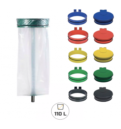 Support sac poubelle sur pied à sceller