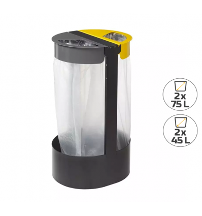 Poubelle vigipirate pour tri selectif en acier