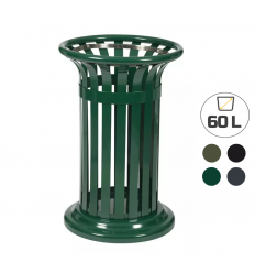 Poubelle tulipe en acier 60L