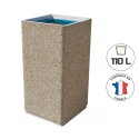 Photo : Poubelle béton carrée