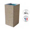 Corbeille béton carrée 80 litres