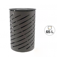 Poubelle sur pied en acier 65 litres